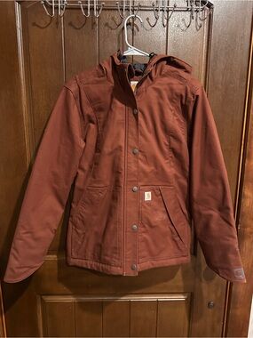 Carhartt Women's Hooded Utility Jacket - Rust Brown